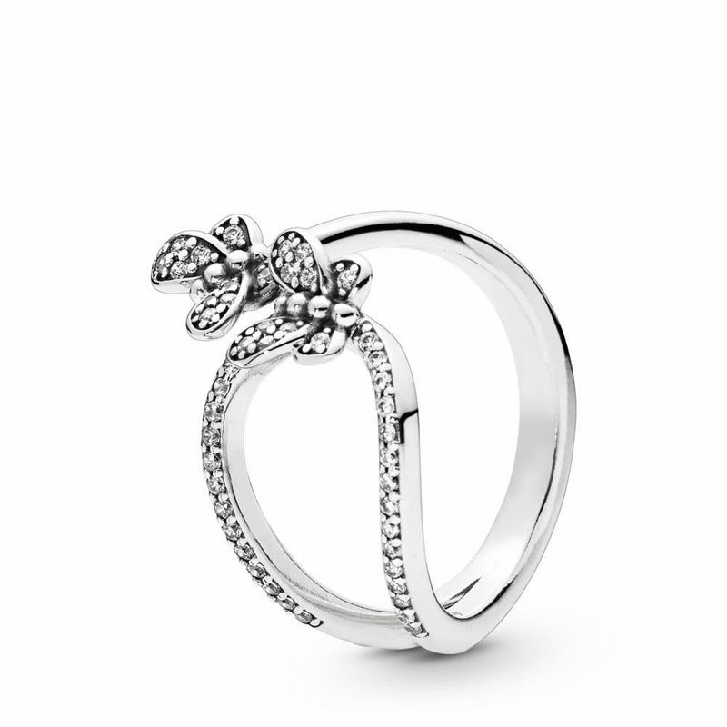 Pandora Australia Bedazzling Butterflies Stackable Ring - Sterling Silver | JZLYHR829